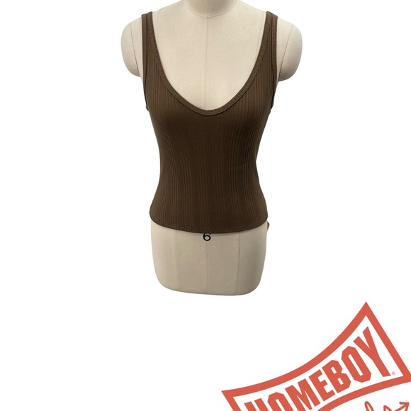 Reformation Tops - Reformation Chocolate Ribbed Tank Top